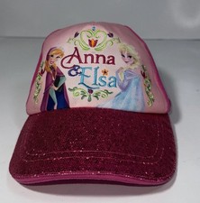 DISNEY FROZEN ANNA ELSA BEAUTIFUL GLITTER BILL - CAP -HAT NEW CHILD SZ