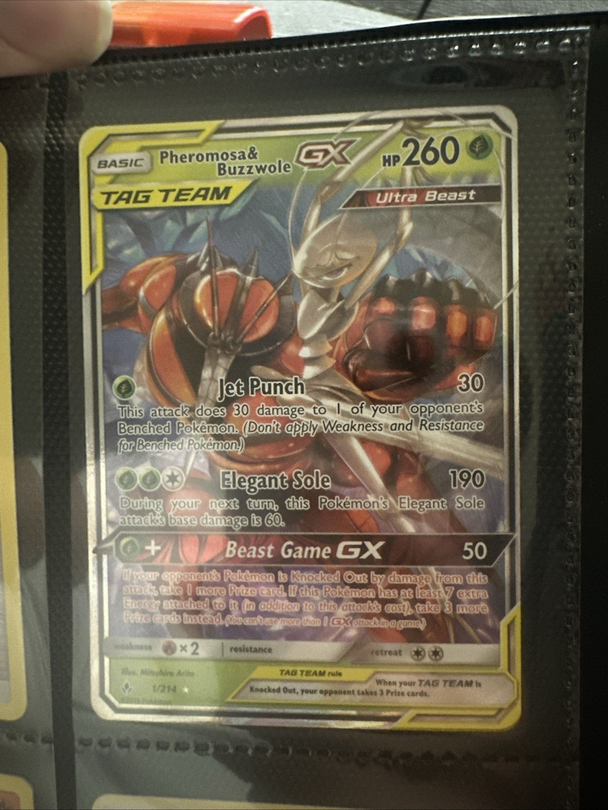 Pheromosa & Buzzwole GX 1/234 Tag Team Holo Pokemon Card LP Ultra Beast