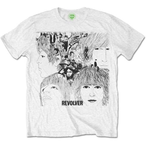T-shirt The Beatles Officiel - Blanc, Motif Album Revolver - Homme, Coupe Régulière, 100% Coton