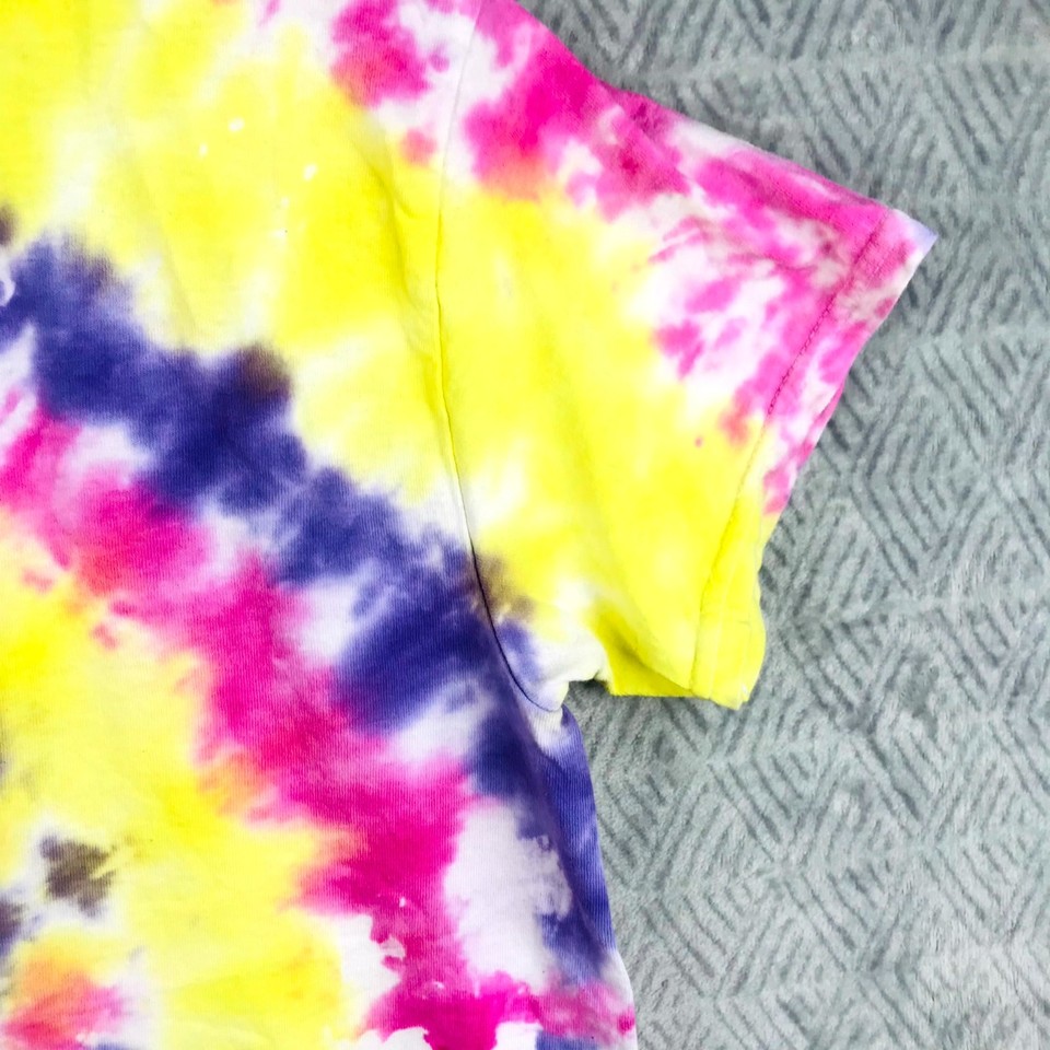 T-shirt Unisexe Make Market – Tie-Dye Spiralé Arc-en-ciel – Taille L – 100% Coton