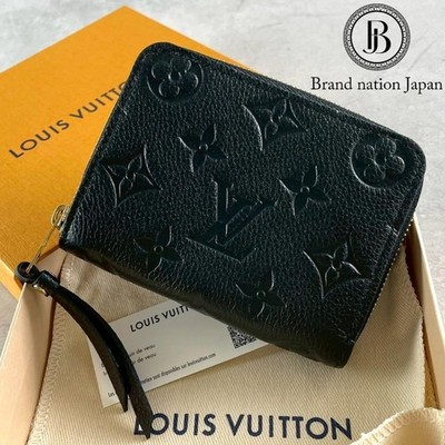 Unused Louis Vuitton Monogram Empreinte Zippy Coin Purse Wallet Black