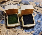 2 Vintage French Style ART DECO celluloid  Presentation RING BOXS  Off White — photo 6