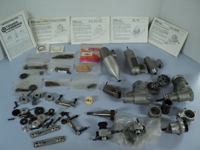 O.S. K&B R/C Airplane Engine Parts Lot OS Max FS 40 Blocks Mufflers ...