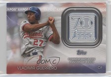 2021 Topps 70th Anniversary Manufactured Logo Vladimir Guerrero Patch HOF 00jz