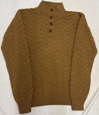 Vintage HENRY COTTON'S Cream Waffle Knit Jumper Mens L Italy Luxury Old Money
