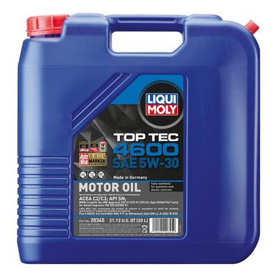 Liqui Moly 20345 Engine Motor Oil - Top Tec 4600 5W-30 (20 L)