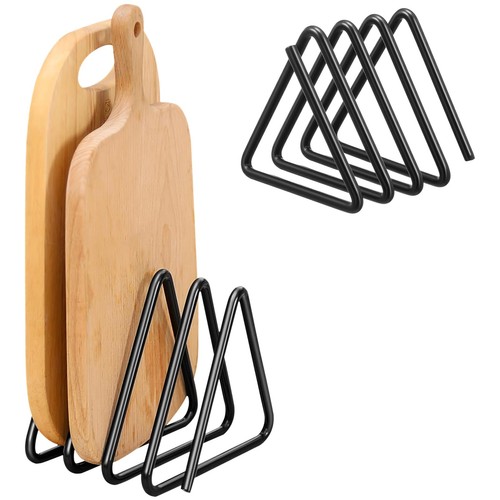 Cutting Board Organizer Triangle Cutting Board Rack Black Metal Chopping Shee... - Bild 1 von 7