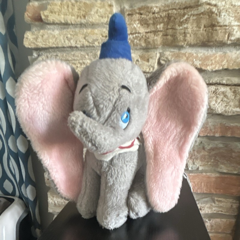 Vintage 10” Dumbo Plush Disneyland Walt Disney World Plush Stuffed Animal