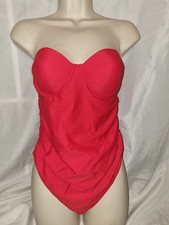 Gorgeous red BOOHOO Underwired Maternity swimming bathing costume suit size 8