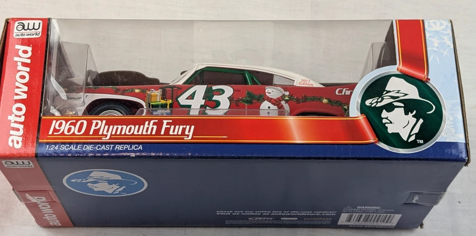 Richard Petty 1960 Christmas Auto World #43 Plymouth Fury 2015 diecast 1/24 Foto 3 de 4