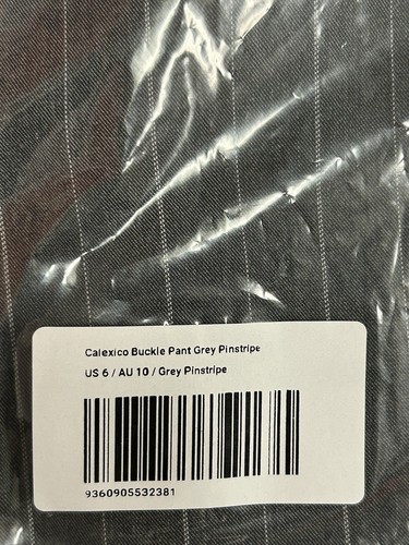 Princess Polly Women’s CALEXICO BUCKLE PANT GREY PINSTRIPE Size US 6 New - Picture 9 of 9