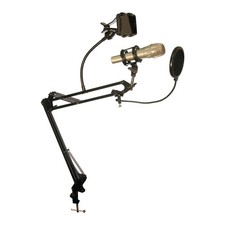 15 Pack of Deskmount Microphone Stand With Rotating Phone Holder  Pop-Filter MD