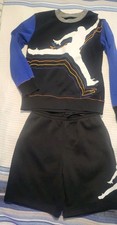 Boys 2pcs JORDAN Long Sleeve Top Size M JORDAN Shorts Size L