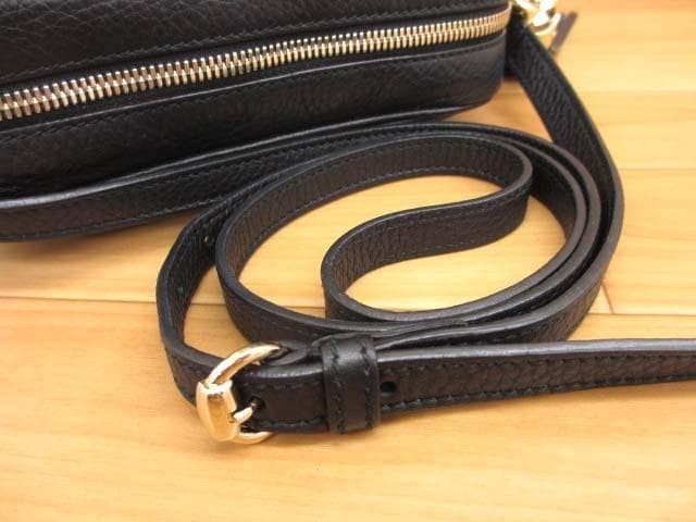 Gucci Soho Small Disco Shoulder Bag Leather Black Women's Pre-owned From Japan image 3