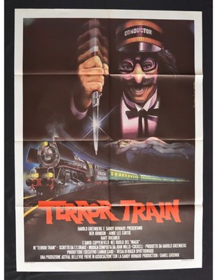 Plakat TERROR TRAIN Zug Lokomotive Bochner Copperfield A56