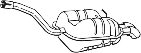 Silenziatore terminale 233-187 BOSAL per VW SKODA