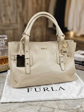 Borsa a mano Furla vintage pelle panna grande manico aperto ottime condizioni