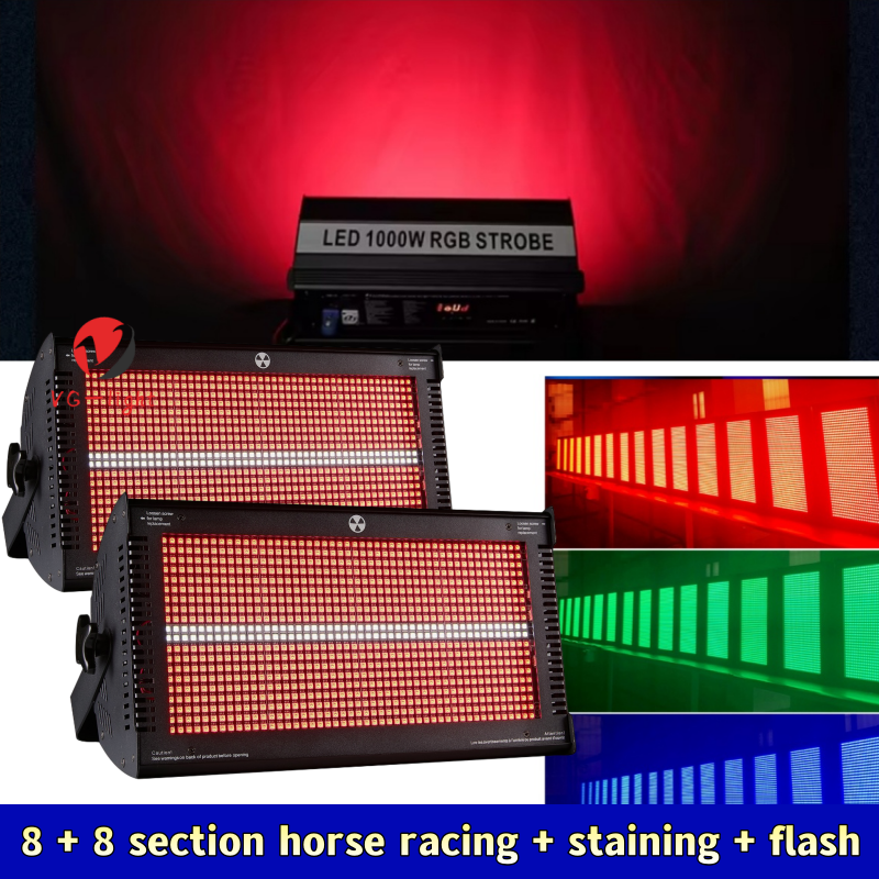 2X 1000W LED Panel Strobe Light DMX Blinder Stage DJ Strobe Flash Atomic Light