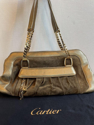 Cartier Tote Bag Gold Brown inch