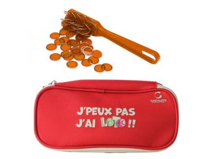 Kit Loto Bingo 3 En 1 – Trousse + Bâton Magnétique + 100 Pions Aimantés Vert – Set Complet Avec Carte