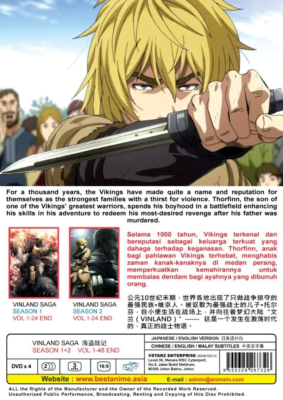 Vinland Saga Season 1-2 Ep.1-48 End Complete Anime DVD [English