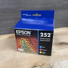 Genuine EPSON 252 Ink Standard Capacity - Cyan/Magenta/Yellow Combo Exp 08/2026
