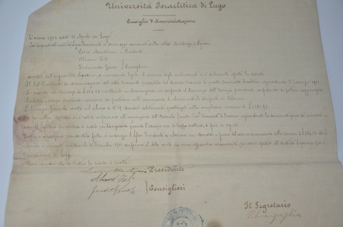 1901 Italian antique Jewish documents Manuscript judaica Stamp signatures hebrew - Bild 9 von 12