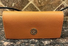 Tory Burch Large Orange Magnetic Sunglasses Eyeglasses Case