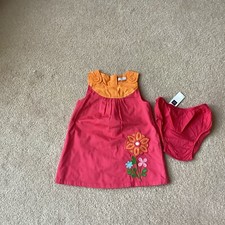 BABY GAP INFANT 6-12 MONTH SUNDRESS, NWOT, INCLUDES DIAPER COVER PANTS, ZIP