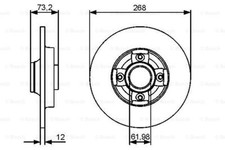 BOSCH 0986479383 Disque de frein