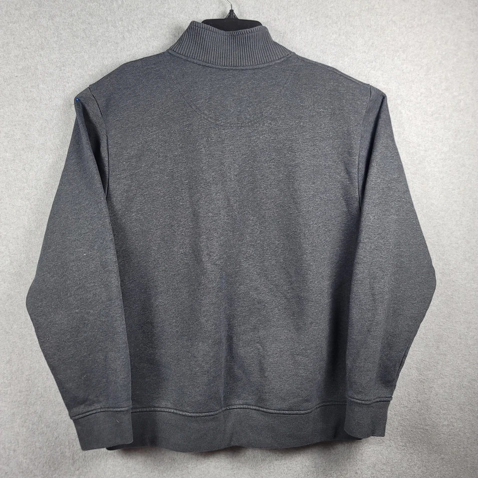 Orvis Men's Signature Quarter 1/4 Snap Button Sweatshirt Grey Pullover XL Mens - Image 2 of 4
