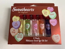 5 Pack Taste Beauty x Sweethearts Hibiscus Seed Infused Lip Oil Set Valentines