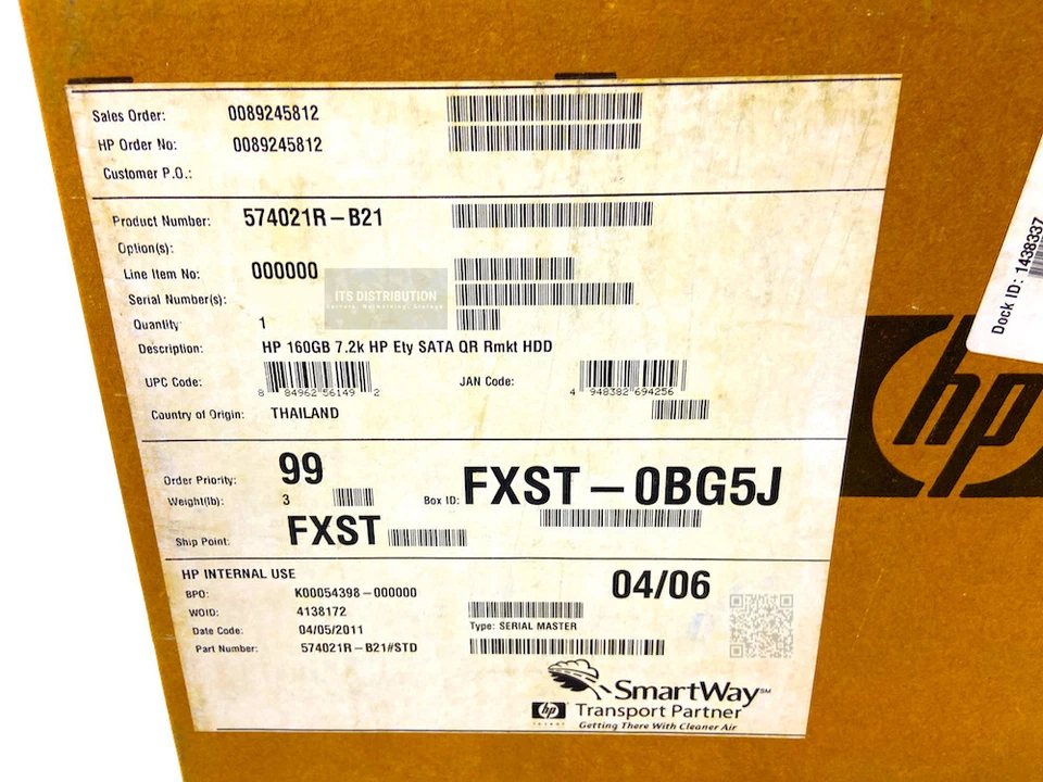 574021-B21 I Renew Sealed HP 160 GB 3.5 Internal Hard Drive SATA 7200 574269-001 - Image 2 of 4