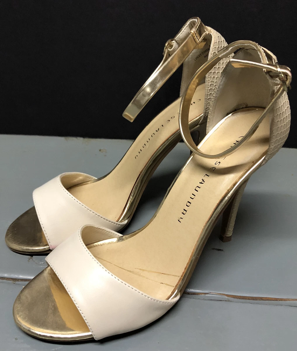 Cream and gold best sale heels