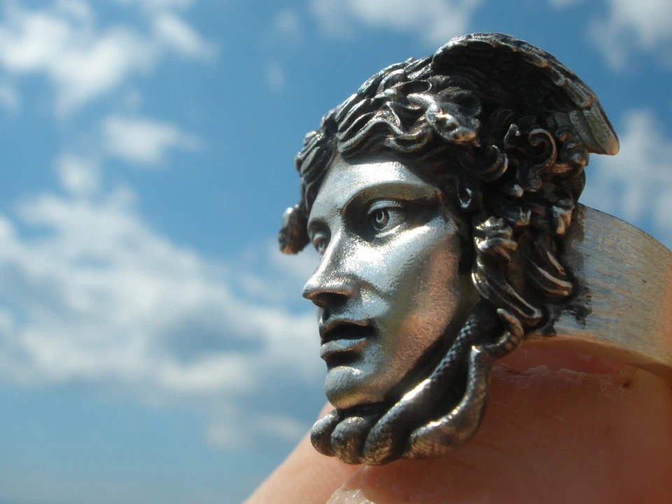 Handmade Medusa Ring, Greek Medusa Goddess by Phidias, Mythology, - Image 4 of 4