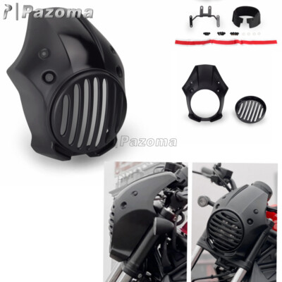 Motorfiets Koplamp Lampenkap Voor Rebel Voor CMX250 Voor CMX300 Voor CMX500 Koplamp Grill Cover Front Head Light Guard Protector (Kleur : Red Grill Cover