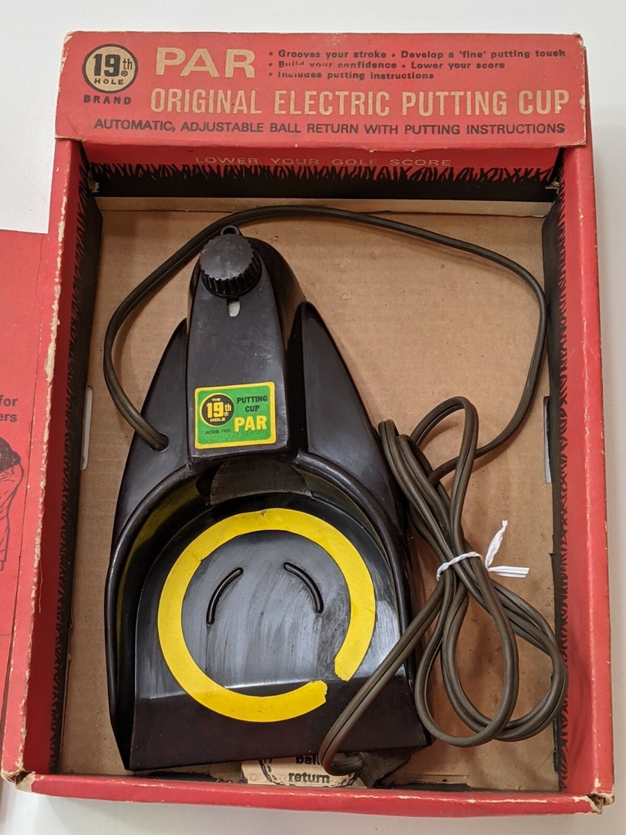 Vintage Golfer's Electric Putting Pal Exact Cup Size With