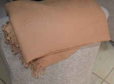 BROWN Large 4-Ply Soft Warm Blanket 100 Cashmere 125x250cm 600g Sofa Bed Throw