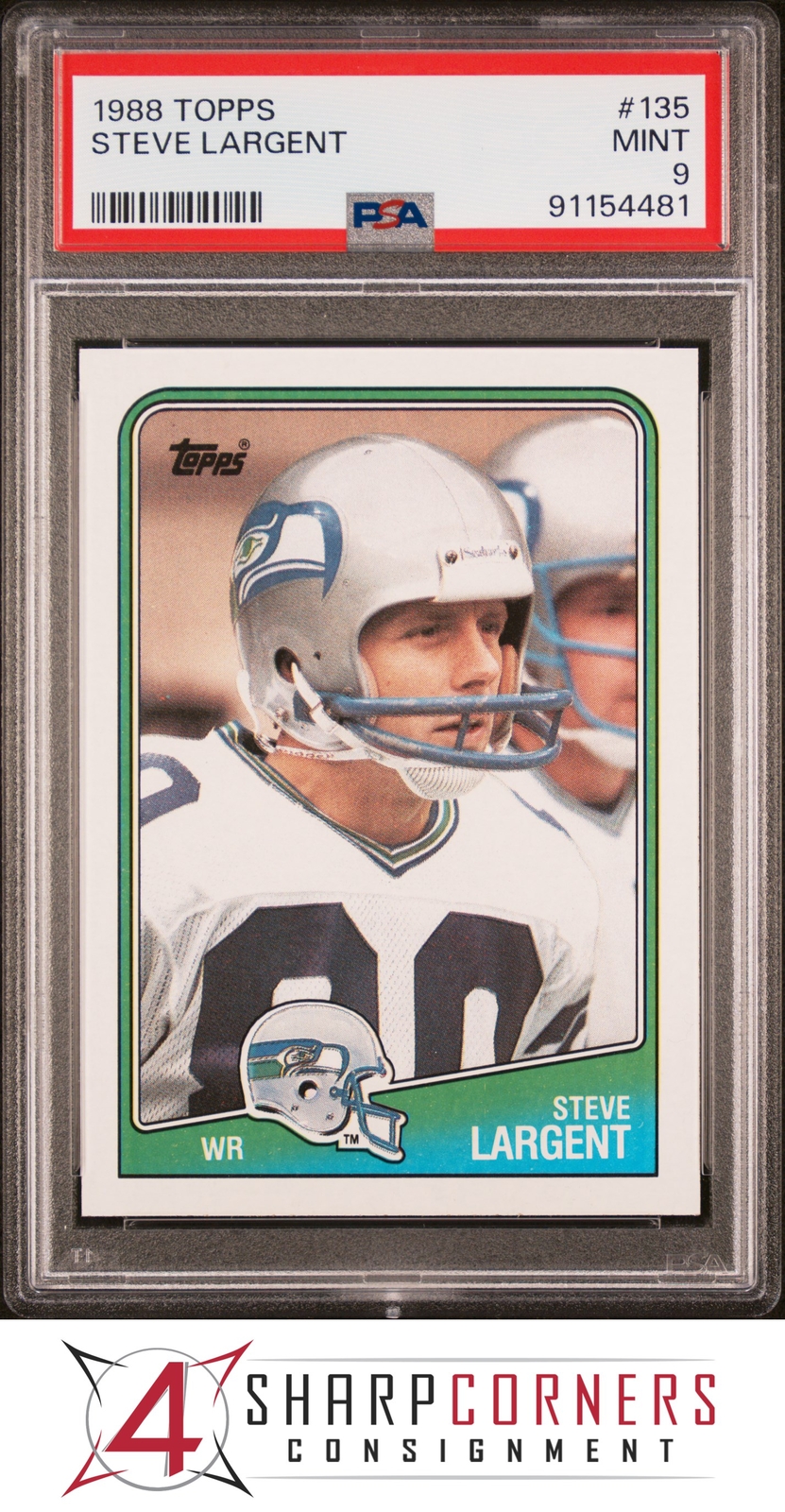 1988 TOPPS #135 STEVE LARGENT SEAHAWKS HOF PSA 9 F4079272-481