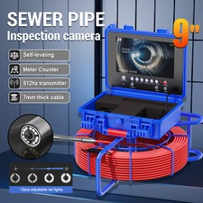 9inch Sewer Camera 60m Pipe Inspection Camera 512hz Self-leveling Meter Counter