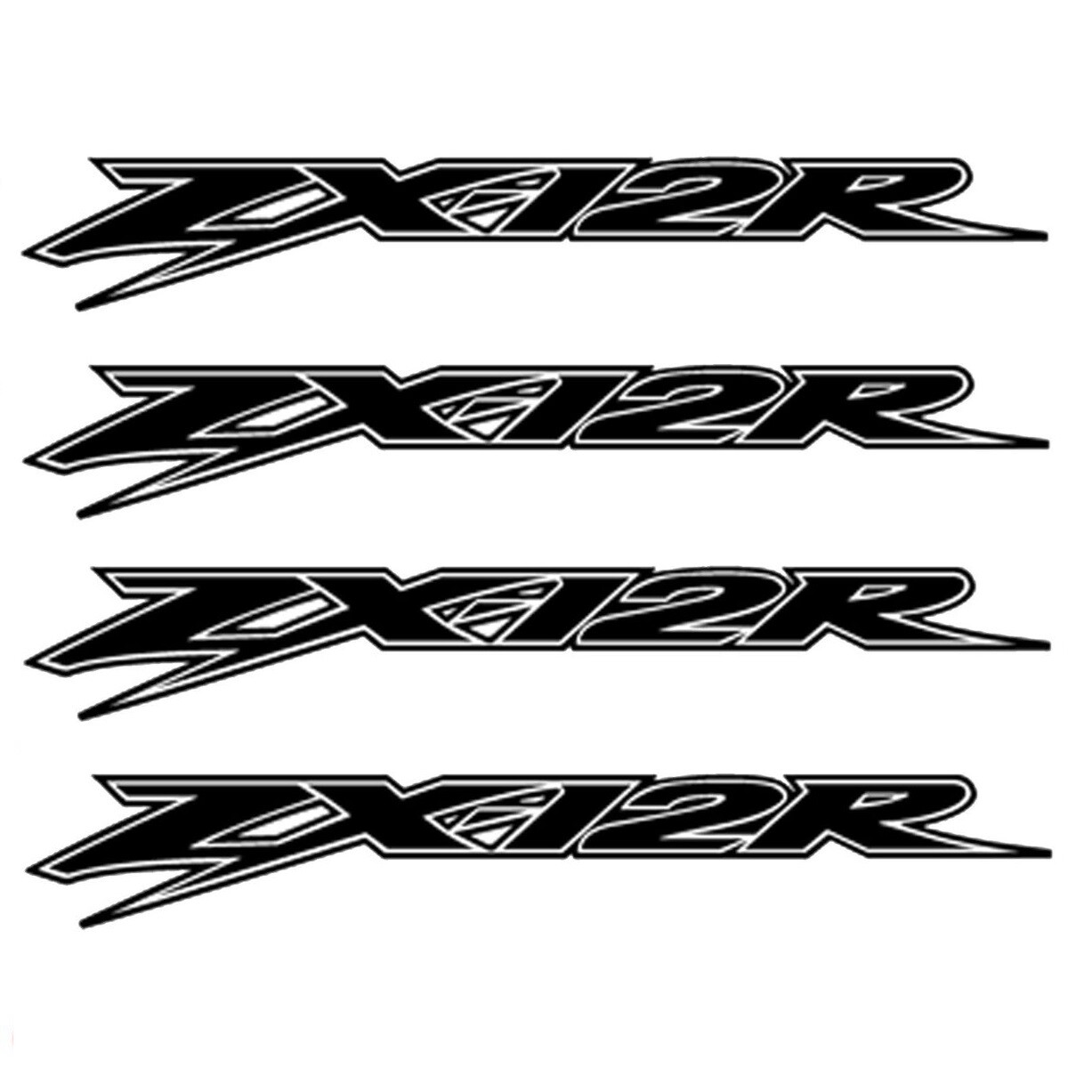 Kawasaki ZX-12R Ninja Decals Die Cut Vinyl Stickers ZX12R Kawasaki ZX-12R Ninja Decals Die Cut Vinyl Stickers ZX12R