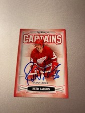 Detroit Red Wings REED LARSON Signed Card
