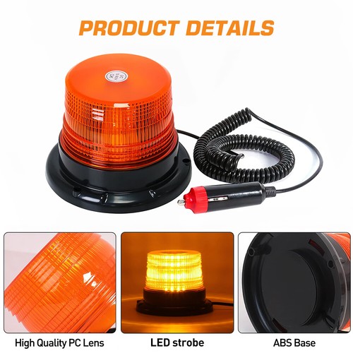 Car LED Strobe Light Emergency Car Rotating Indication Flash Beacon Light 12-24V - Picture 11 of 16