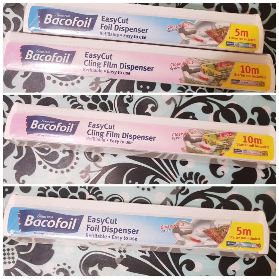 Bacofoil Cling Film Refillable Kitchen Foil Dispenser Starter Roll