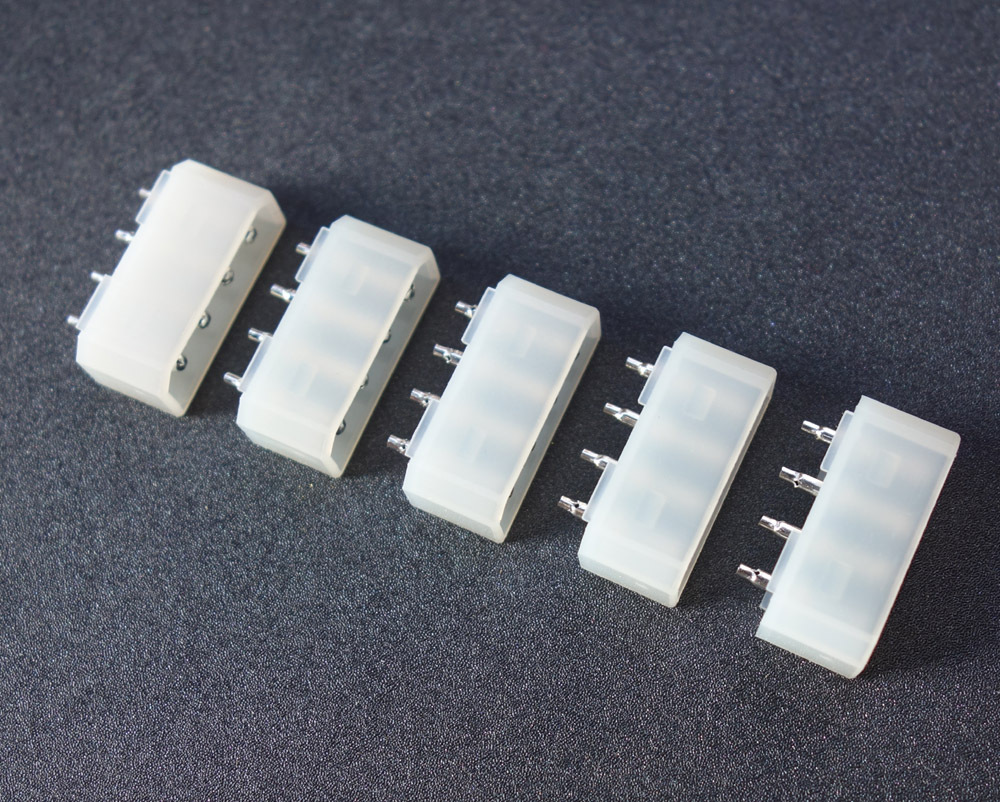 5x Molex 4 Pin Pins Computer Power Connector PCB Straight Socket