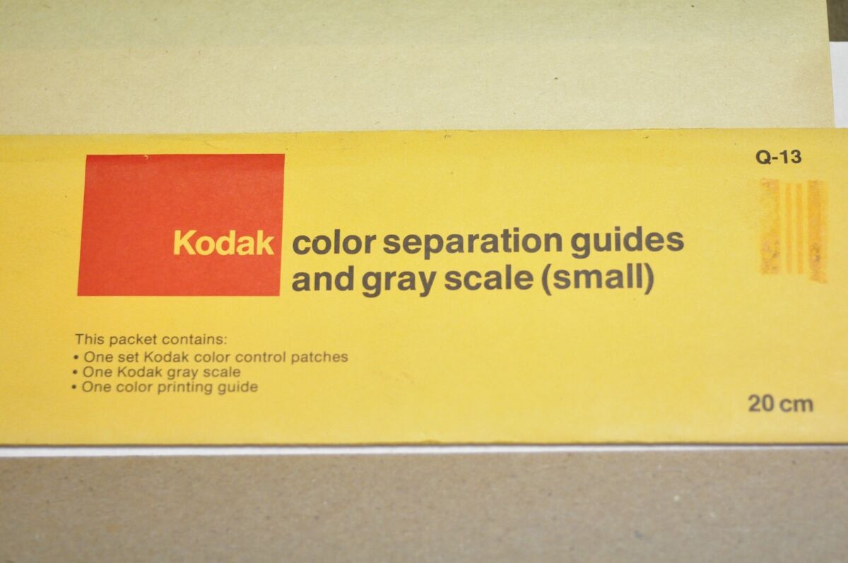 Kodak color separation guides and gray scale (Q-13, 8 Kodak color separation guides and gray scale (Q-13, 8