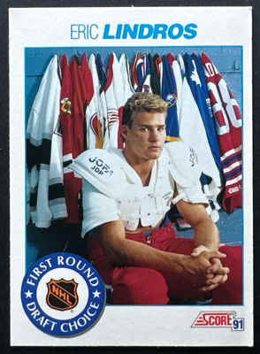 1991-92 Score - Canadian Bilingual #329 Eric Lindros Mint Rookie
