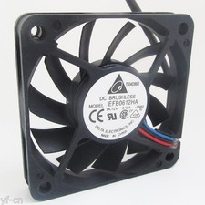 4pcs DELTA EFB0612HA 60x60x10mm 6010 DC12V 0.18A 3pin Connector DC Cooling fan