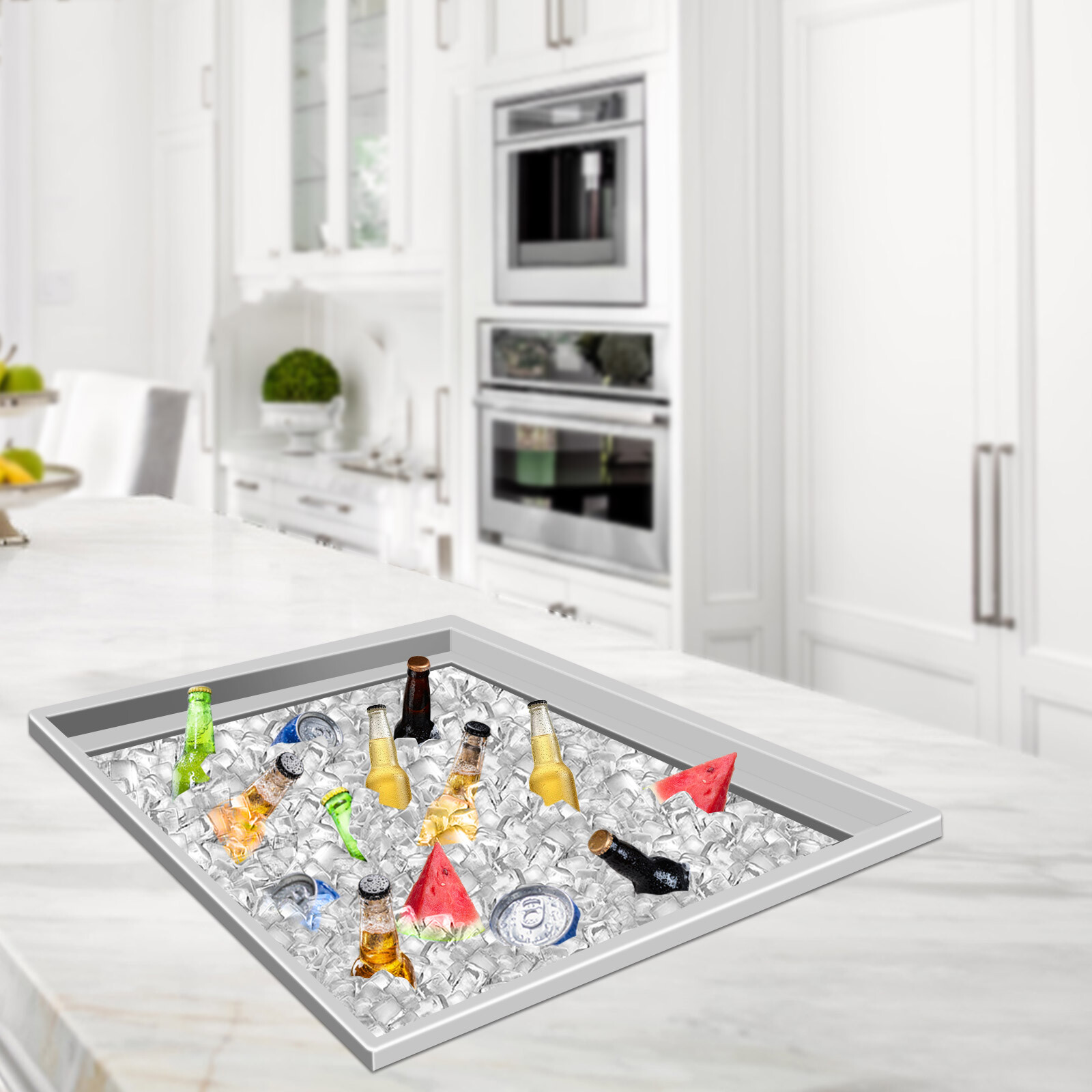 23"X17" Drop In Ice Chest 304 Stainless Steel Beer Beverage Cooler BBQ Island