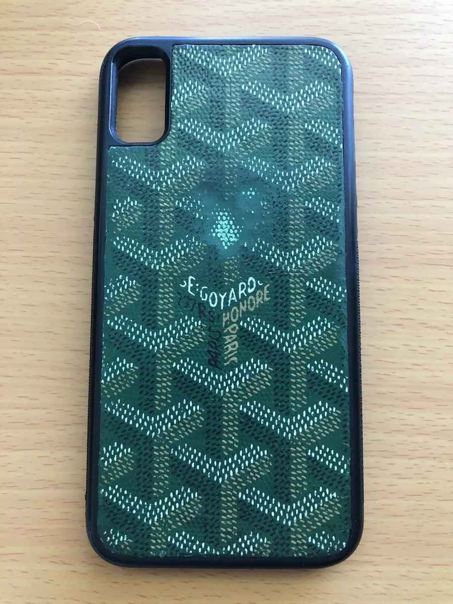 Green Goyard iPhone X Protective phone case (Authentic Goyard Bag